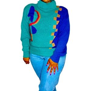 Vintage Liz Sport Abstract Sweater